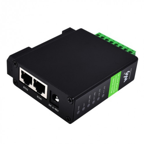 Waveshare RS232 RS485 vers serveur série Ethernet RJ45, spécifications : RS232 RS485 vers POE ETH (B) SW301B1002-019